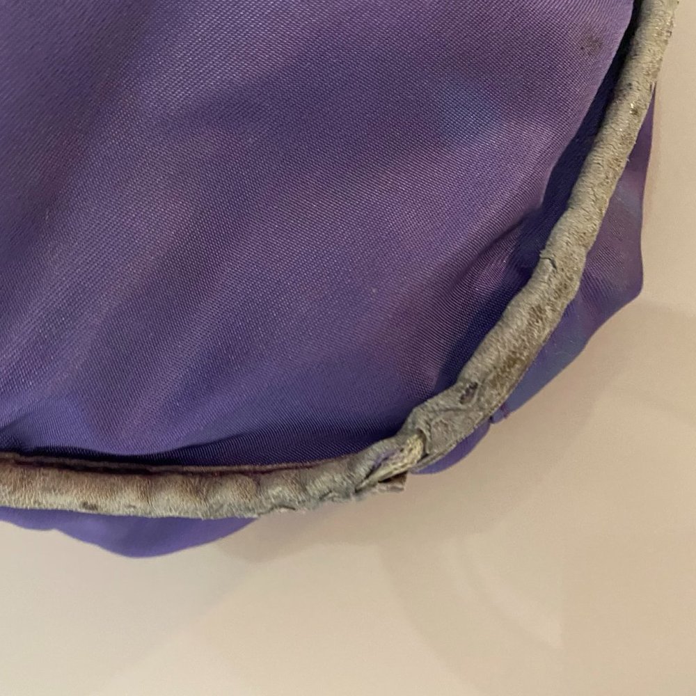 Vintage & Rare Purple Prada Tessuto Egg Fabric Bag - Picture 14 of 16